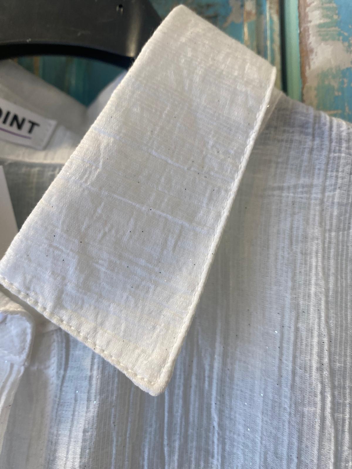 Camisa blanca efecto lúrex DONDOLA