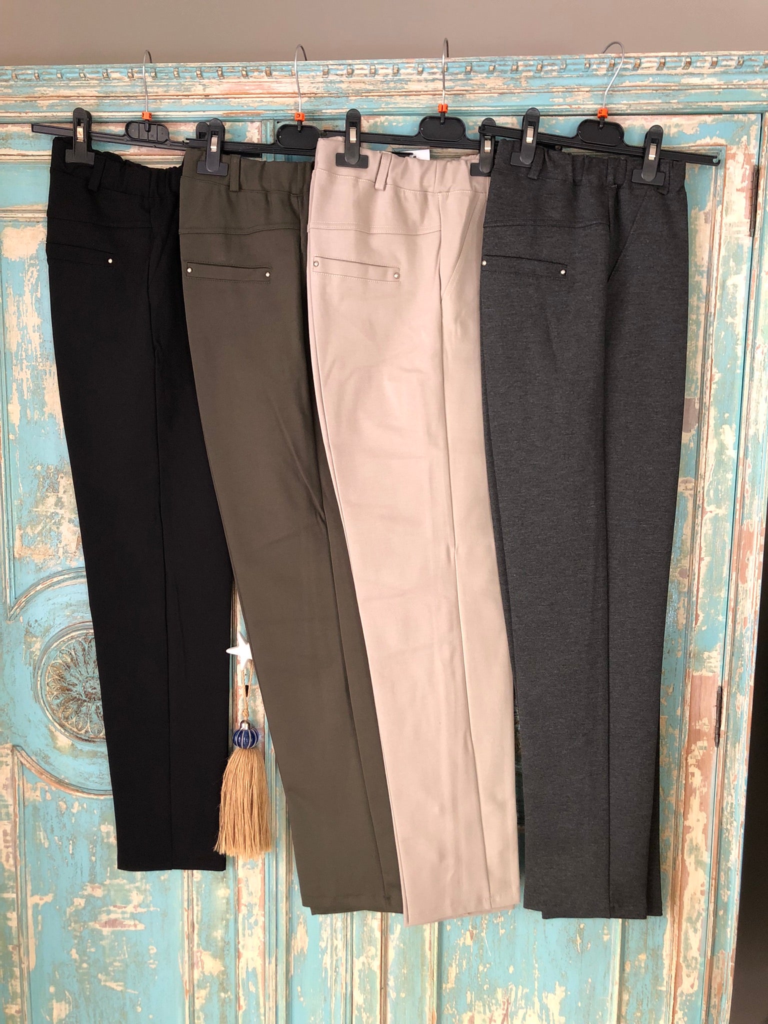 Pantalón punto roma cintura elástica DONDOLA