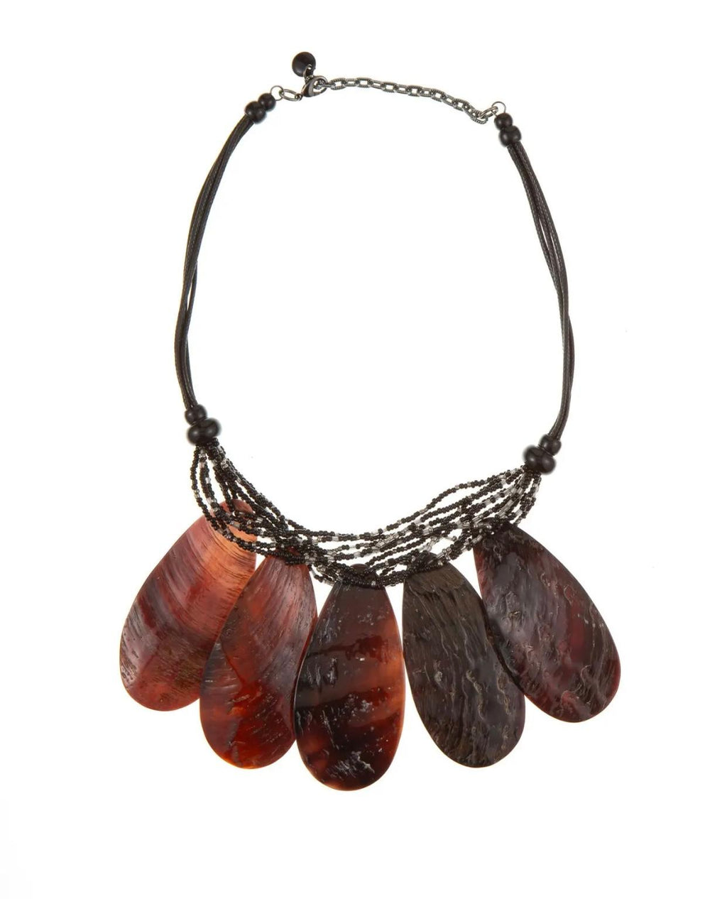 Collar resina y cuentas piezas ovaladas ALEX MAX