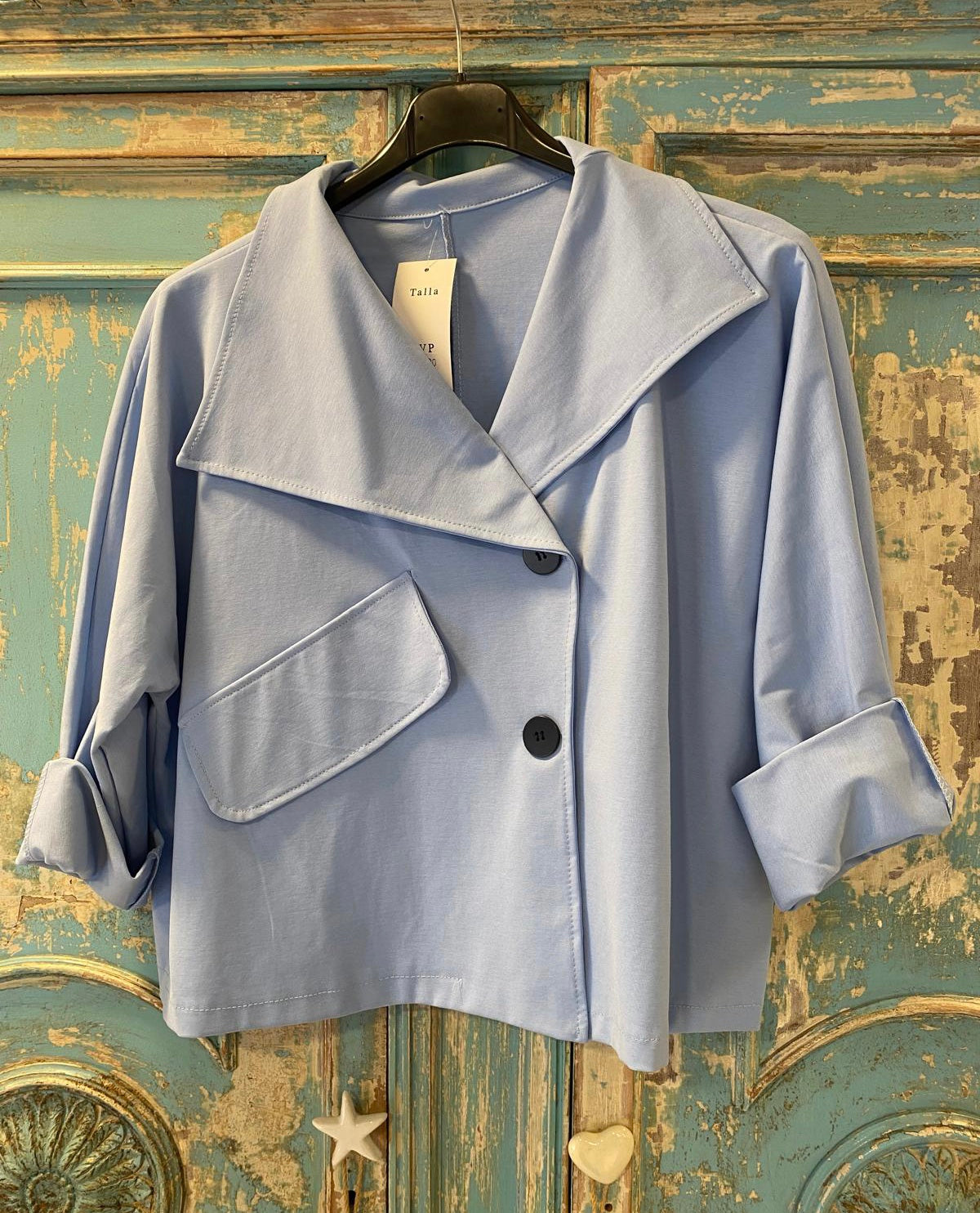 Chaqueta corta de punto estilo gabardina DONDOLA