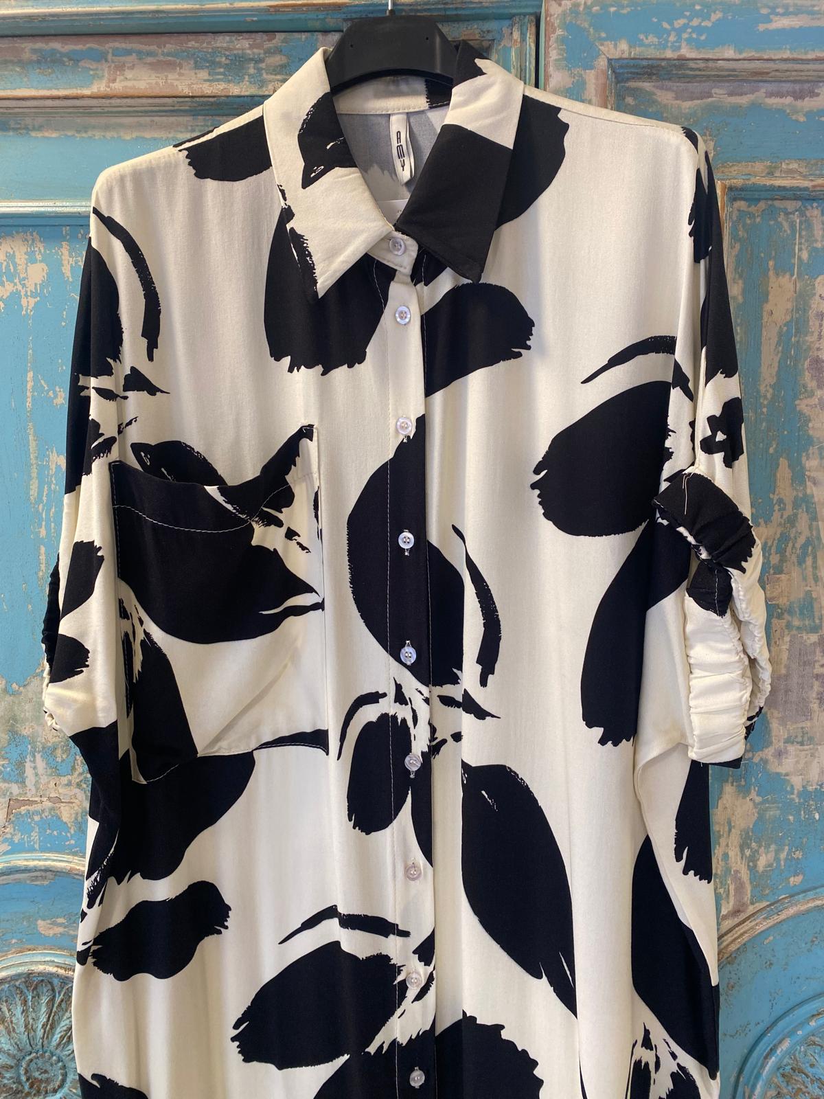 Camisero crudo trazos negros DONDOLA