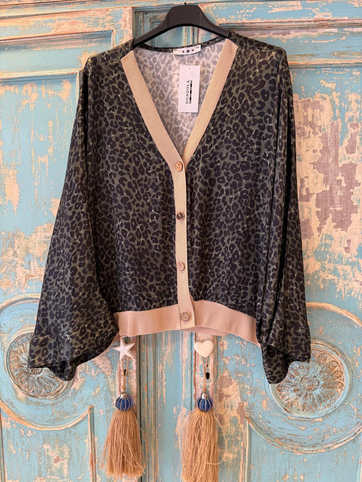 Bomber satinada animal print DONDOLA