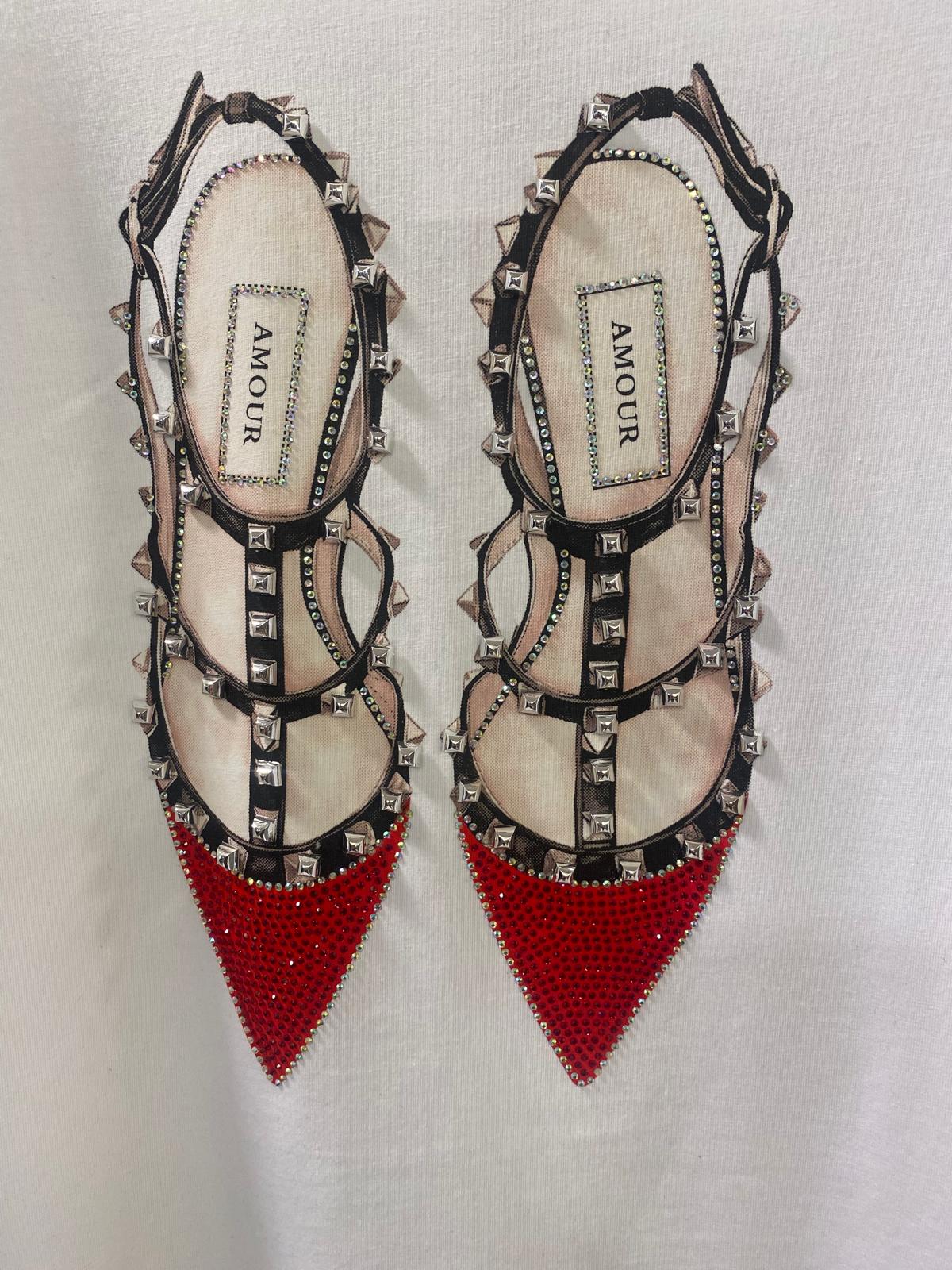 Camiseta algodón zapatos tachuelas DONDOLA