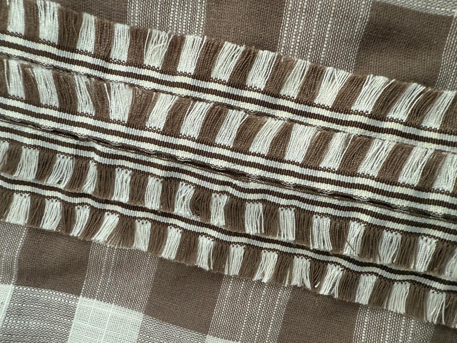 Vestido cuadro Vichy beige y crudo DONDOLA