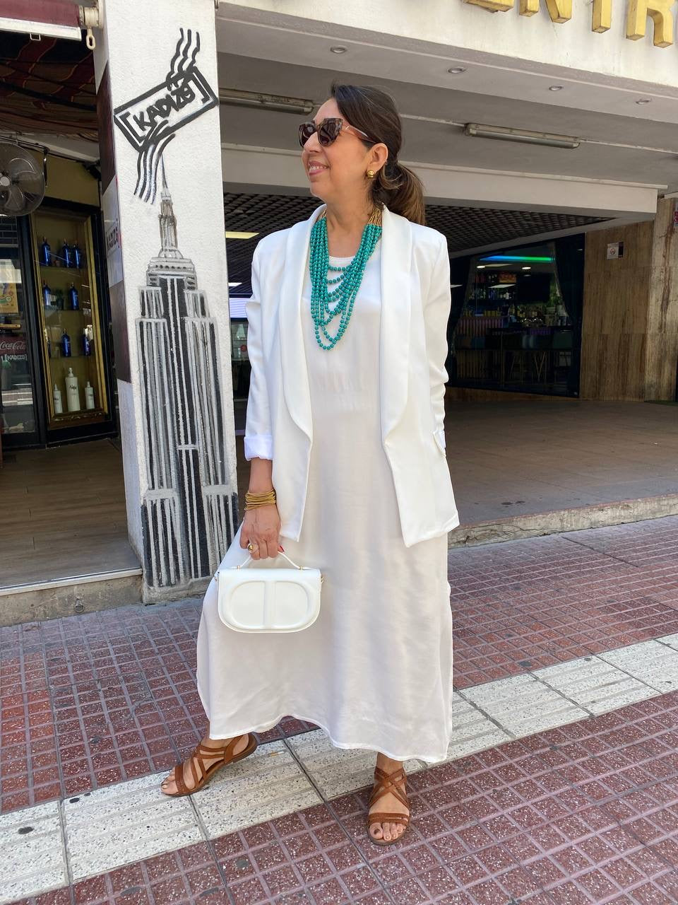 Vestido satinado manga sisa acabados rib DONDOLA