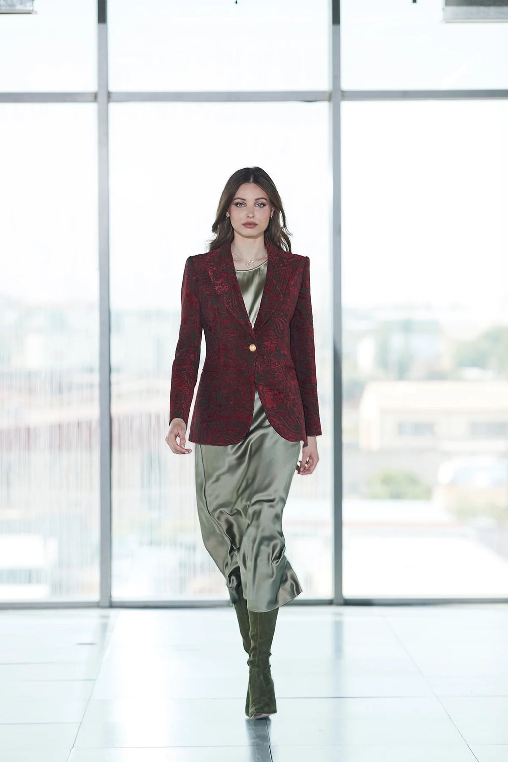 Blazer Jacquard MERLOT SCOTLAND FLOWER “THE EXTREME COLLECTION”