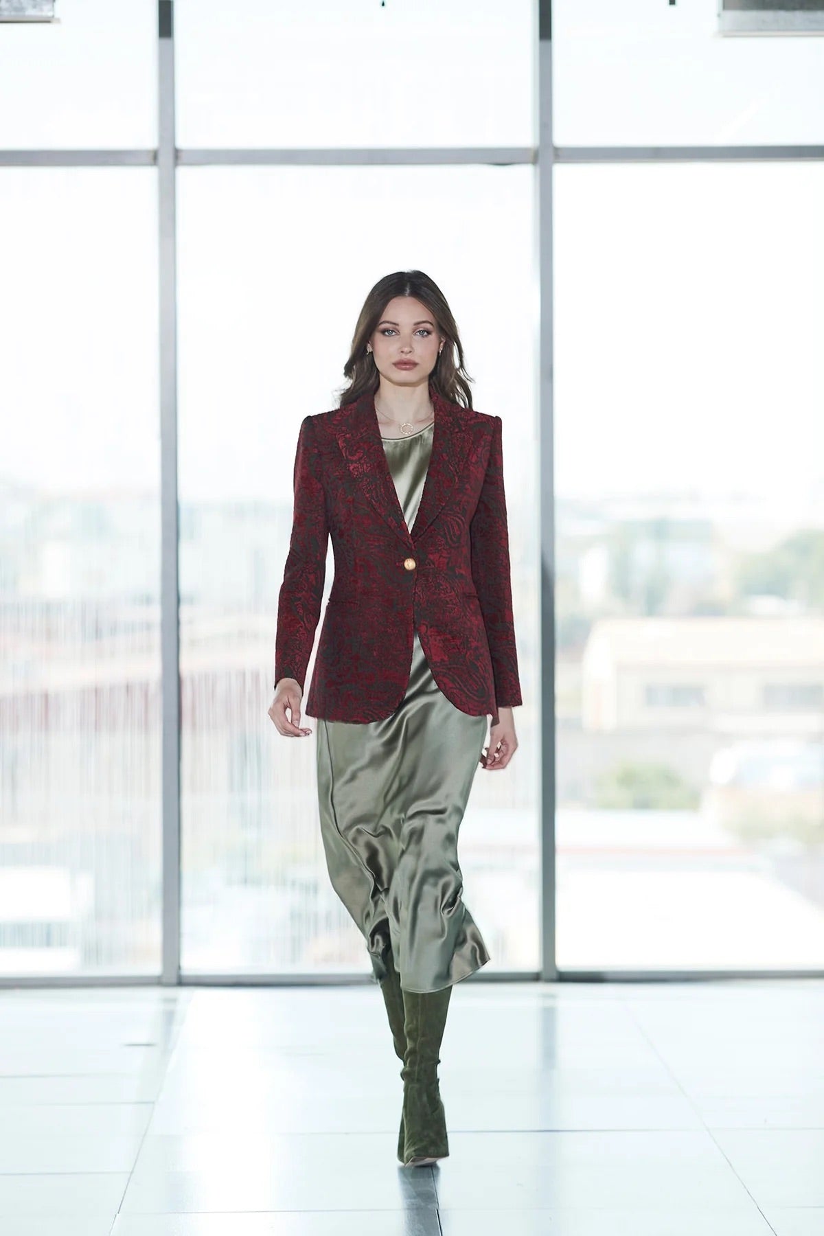 Blazer Jacquard MERLOT SCOTLAND FLOWER “THE EXTREME COLLECTION”