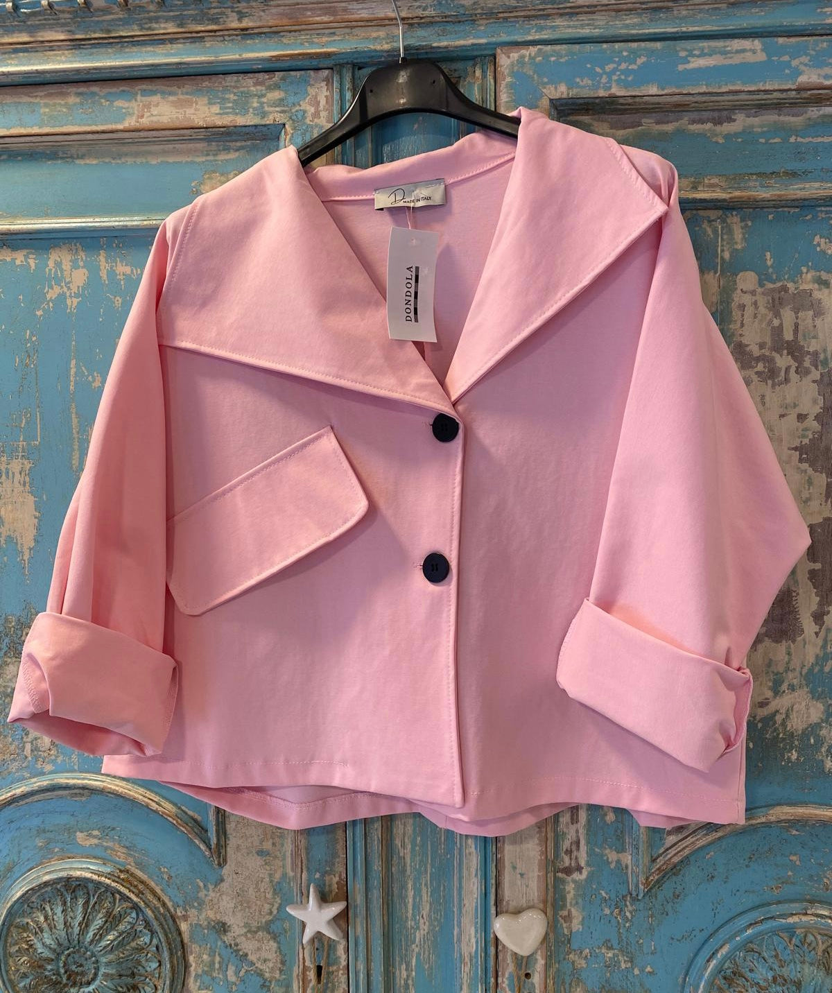 Chaqueta corta de punto estilo gabardina DONDOLA