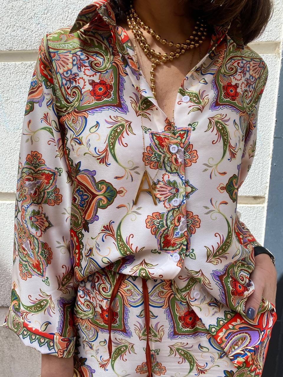 Camisa estampada coral (conjunto pijamero) DONDOLA