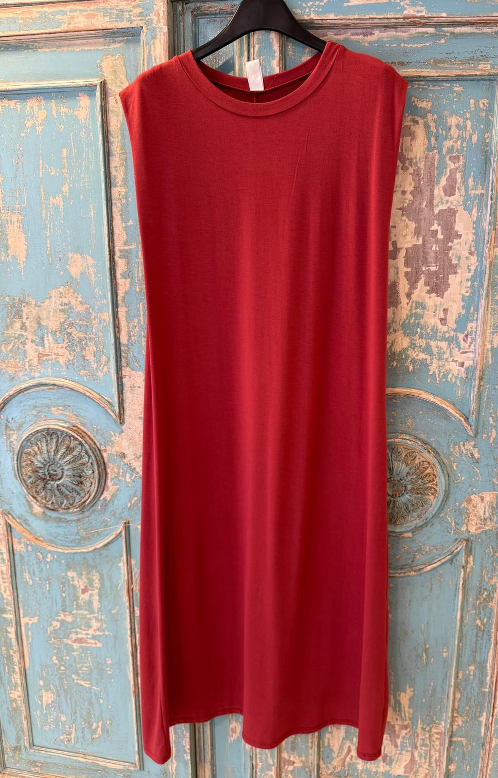 Vestido punto básico corte recto efecto hombrera DONDOLA