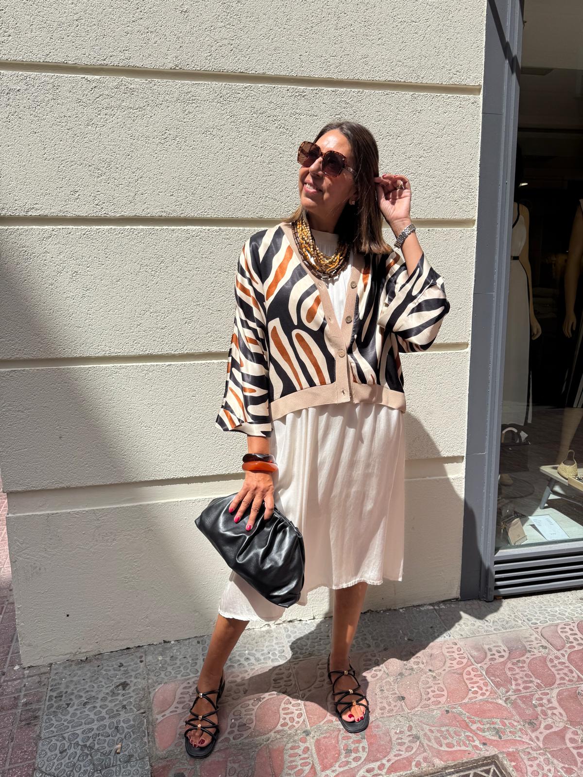 Bomber satinada cebra DONDOLA