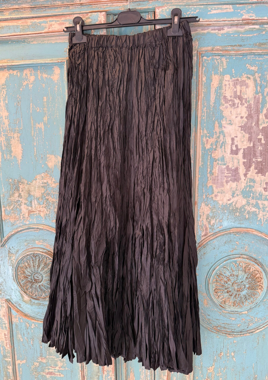 Falda arrugada cintura elástica viscosa DONDOLA