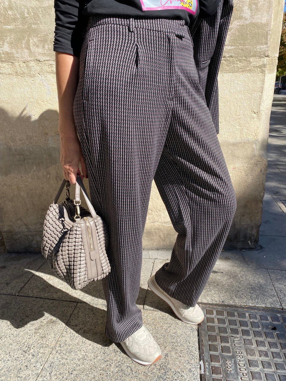 Pantalón punto print trenzado “IHKATE” ICHI