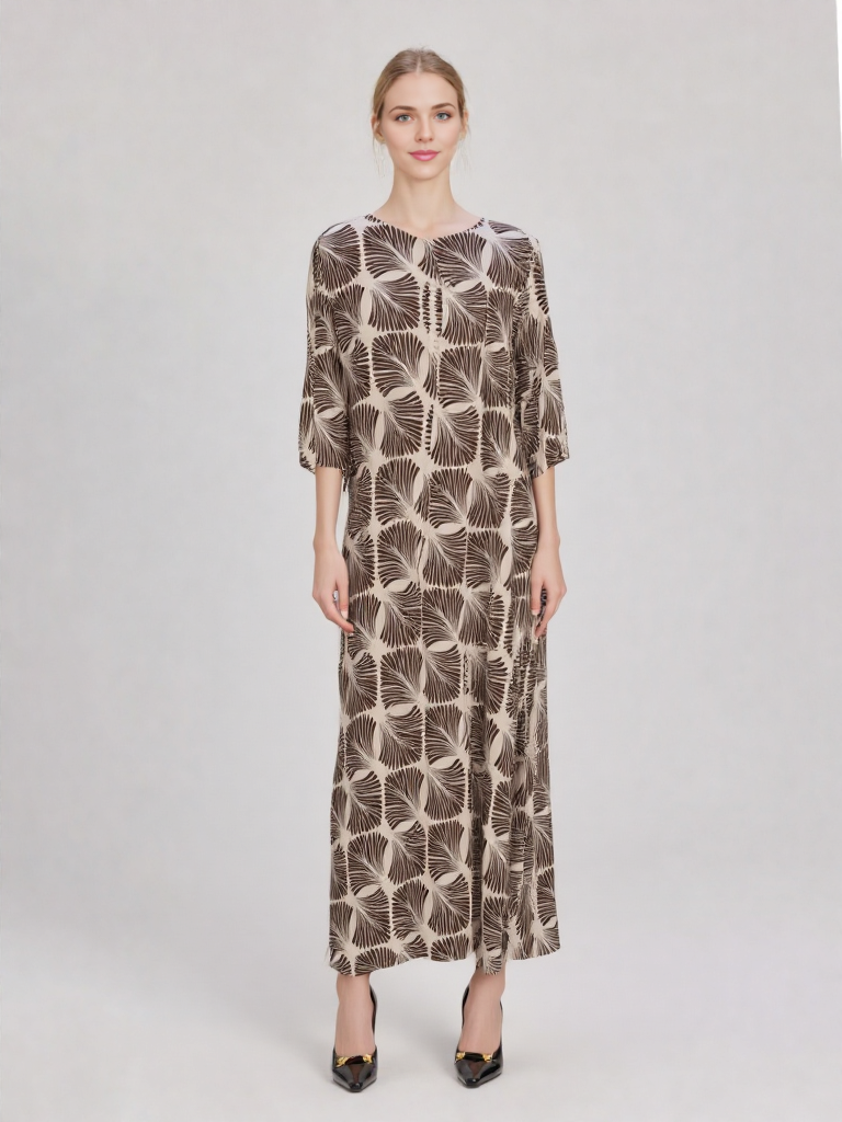 Vestido punto seda Estampado - Print Botánico