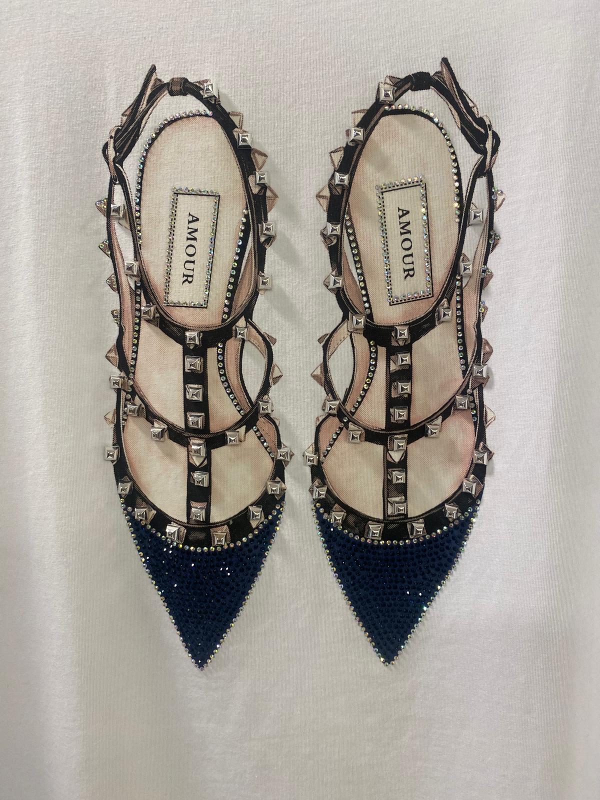 Camiseta algodón zapatos tachuelas DONDOLA