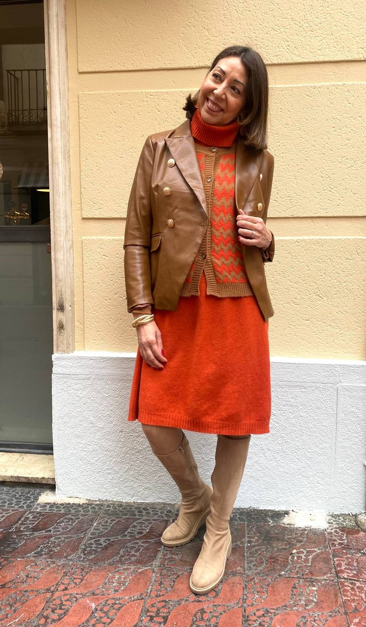 Blazer polipiel marrón DONDOLA