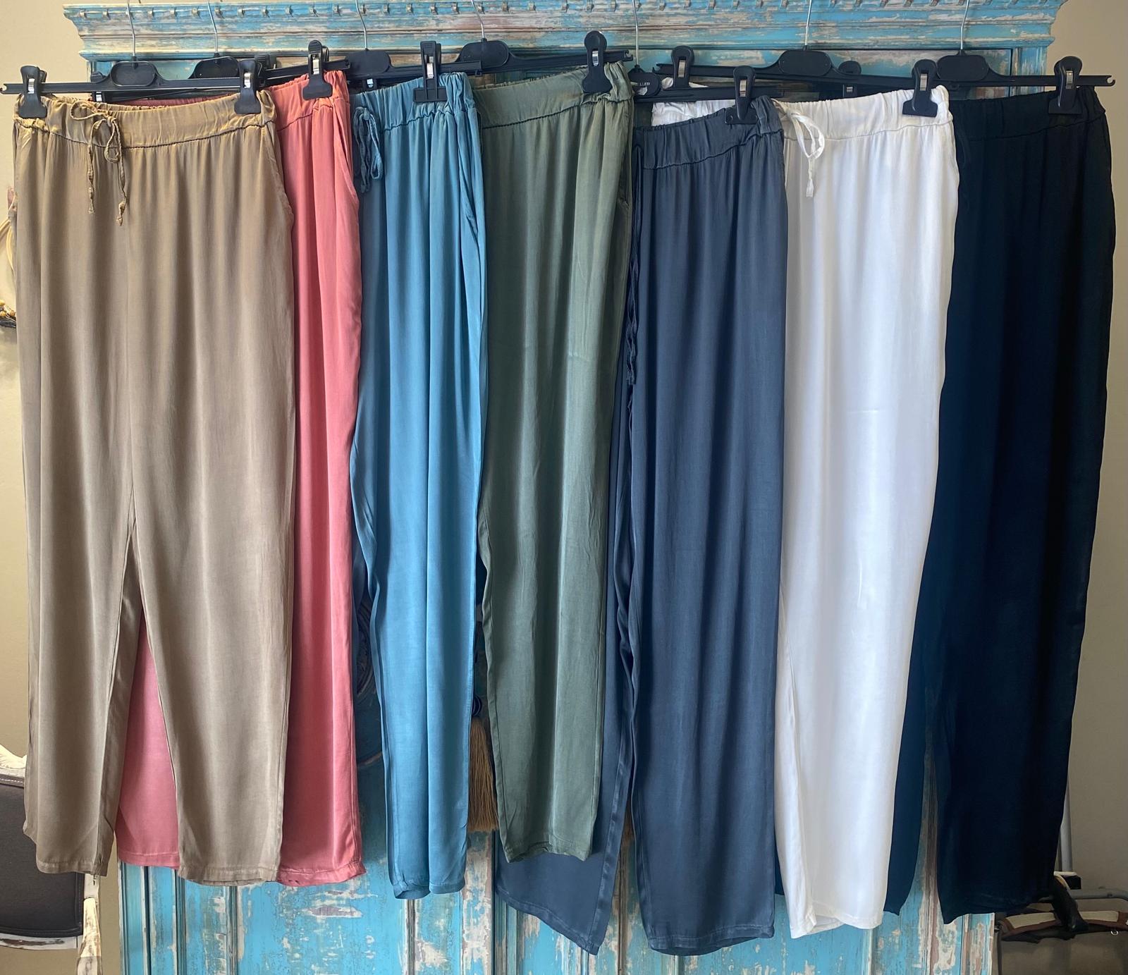 Pantalón satinado elástico cintura DONDOLA