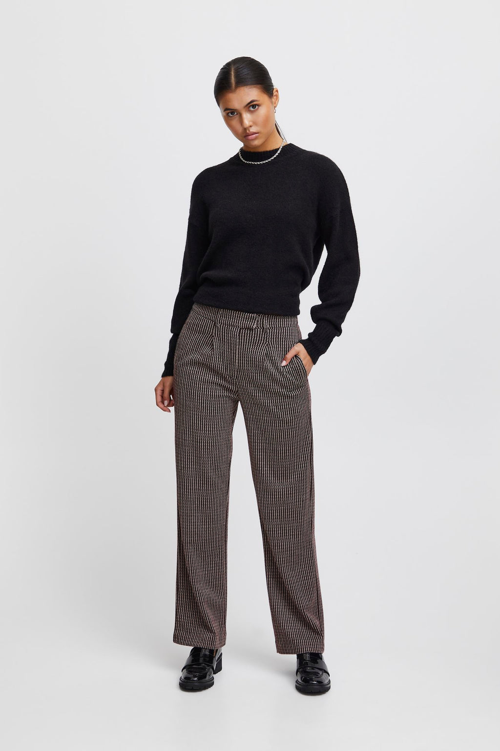 Pantalón punto print trenzado “IHKATE” ICHI