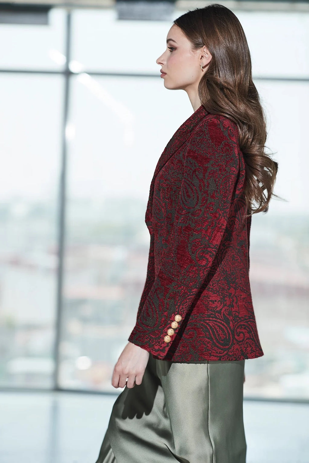 Blazer Jacquard MERLOT SCOTLAND FLOWER “THE EXTREME COLLECTION”