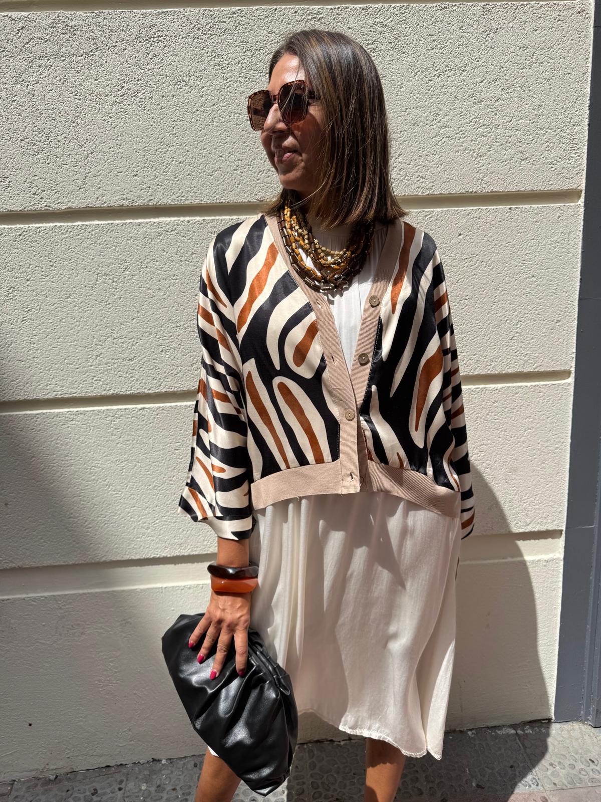 Bomber satinada cebra DONDOLA