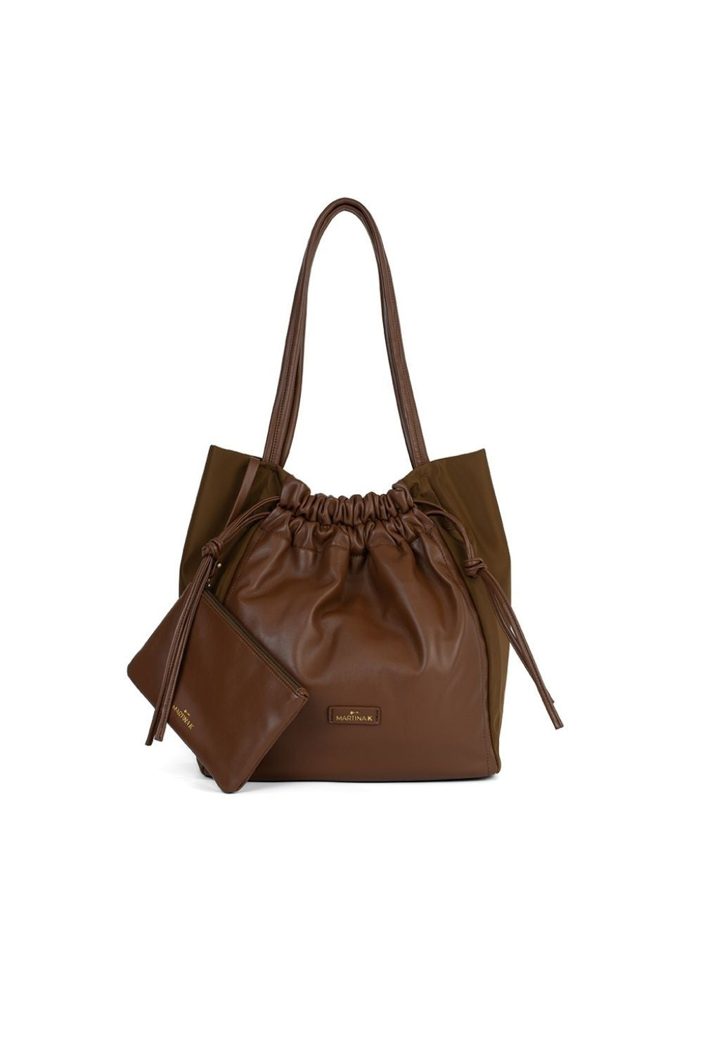 Bolso shopping ecopiel soft combinado nylon “Martina K”