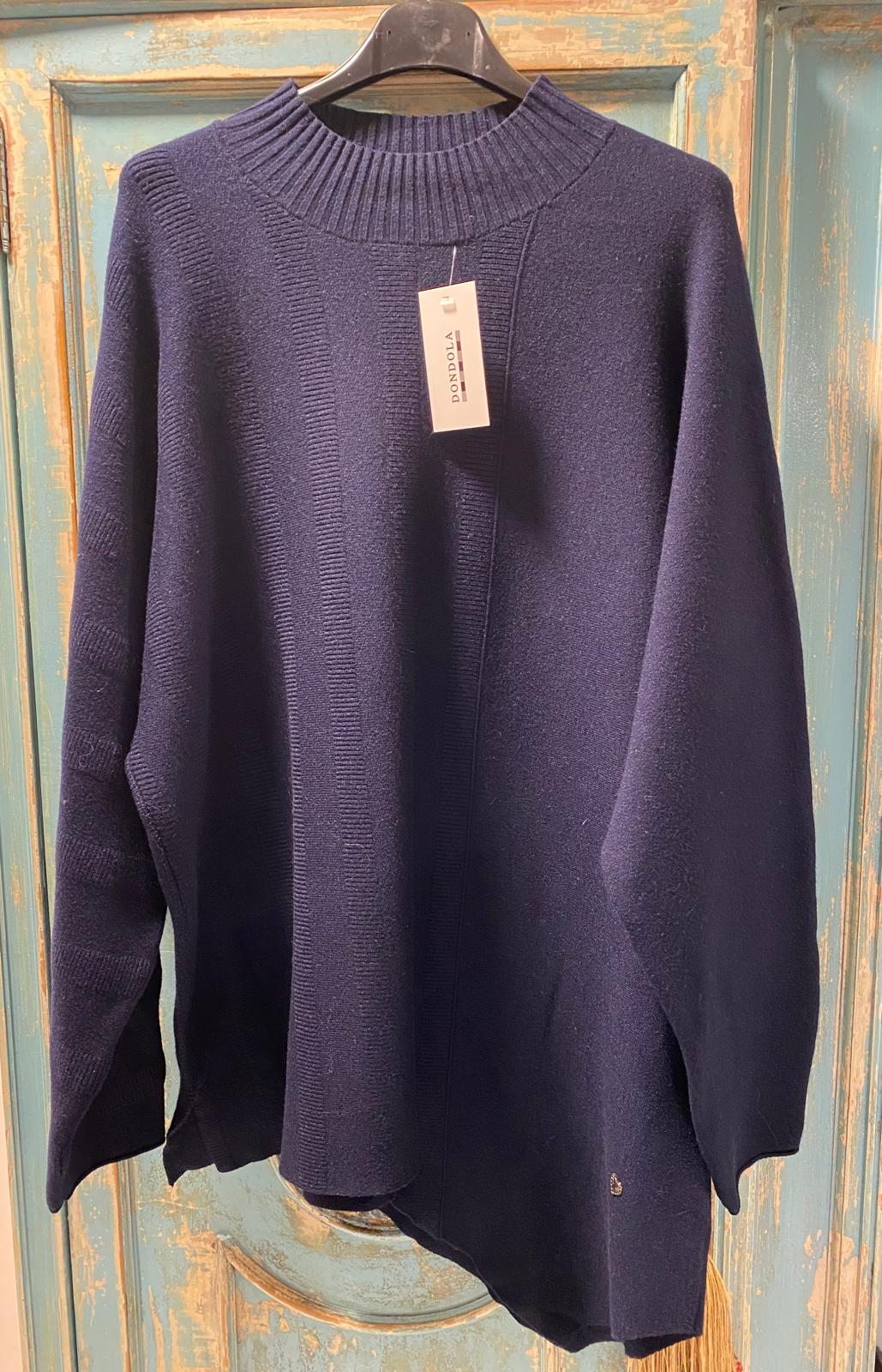 Jersey ancho bajo desigual detalle dibujo estriado DONDOLA