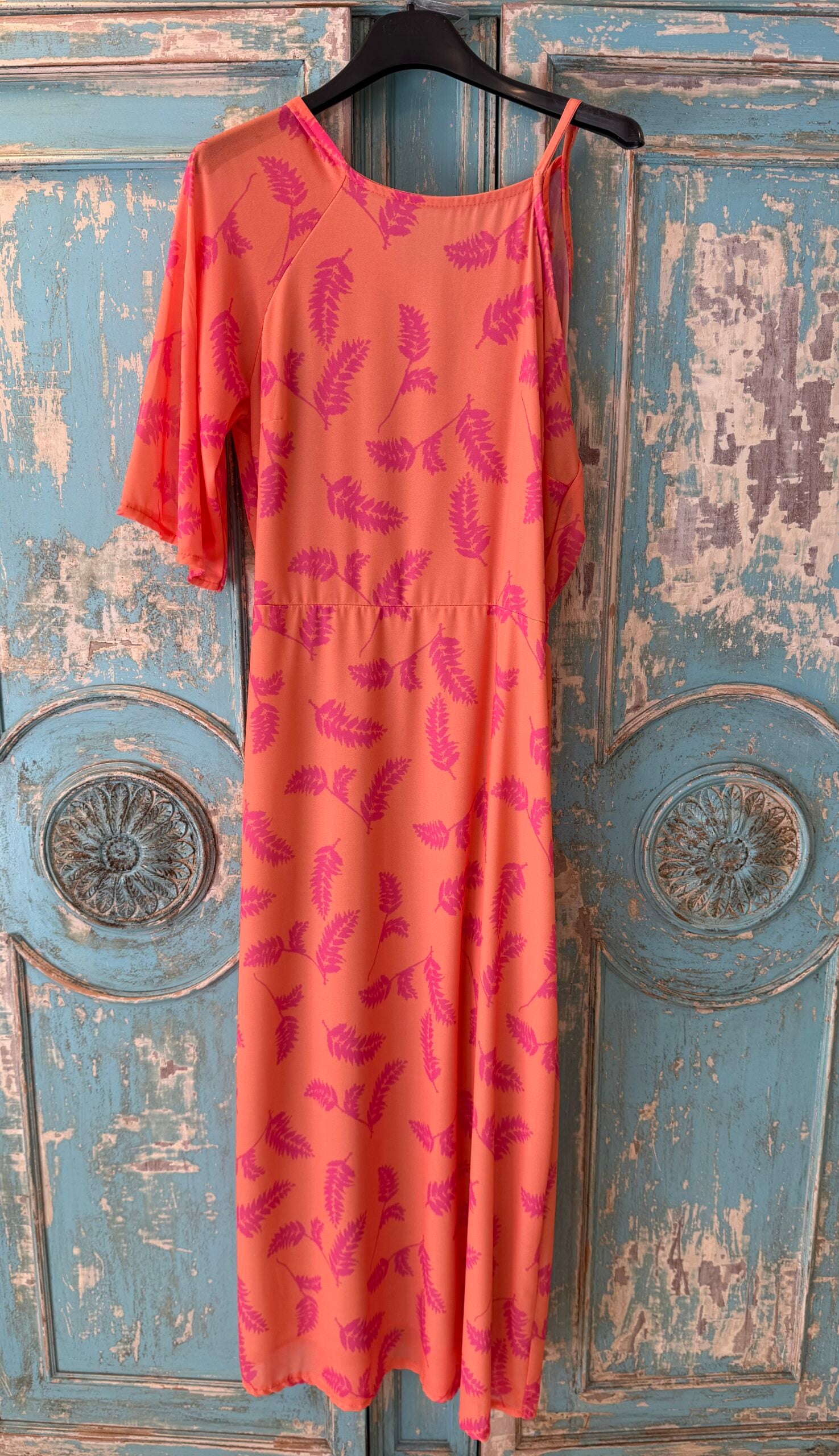 Vestido floral corte bajo pecho DONDOLA