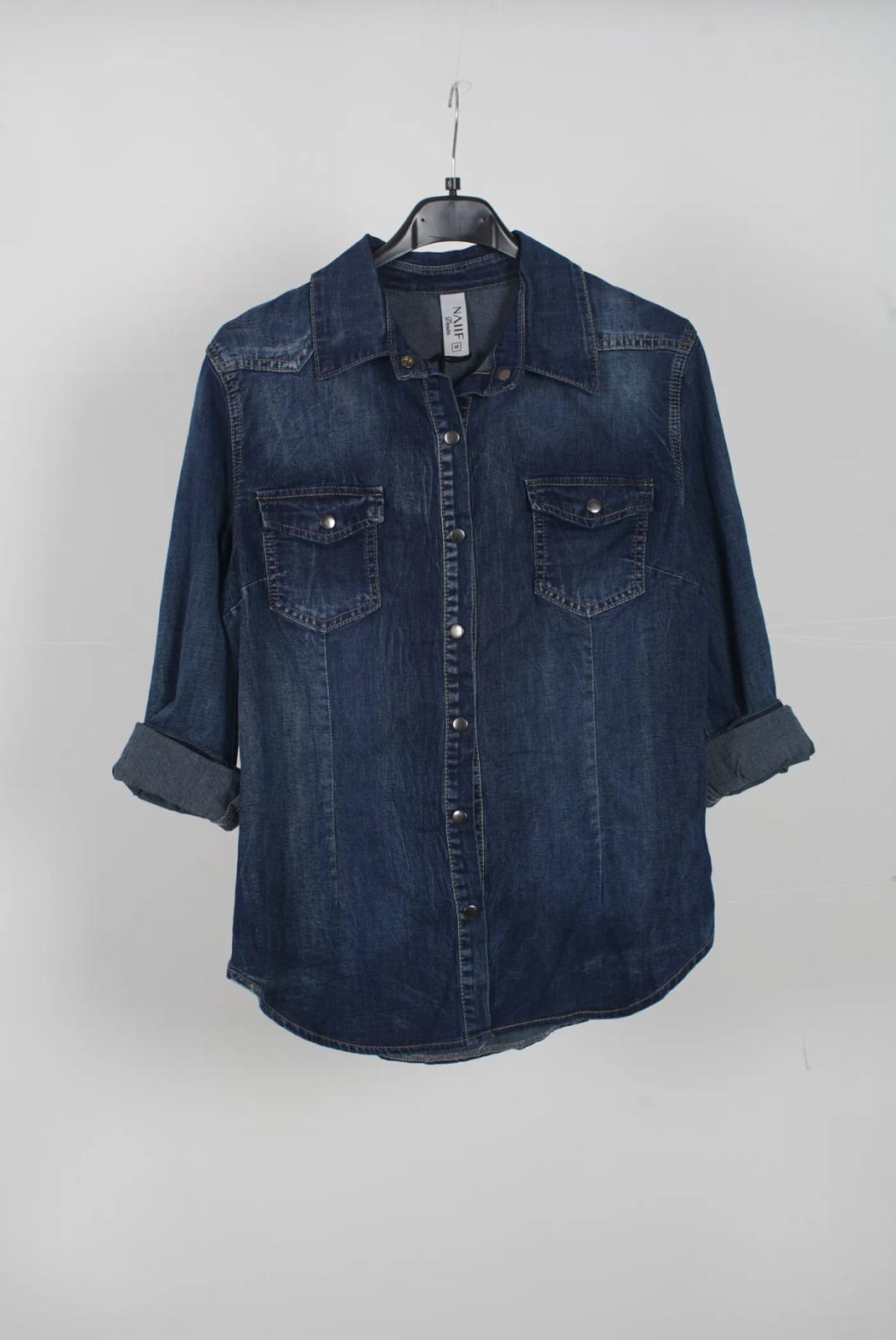 Camisa vaquera elastano denim oscuro DONDOLA