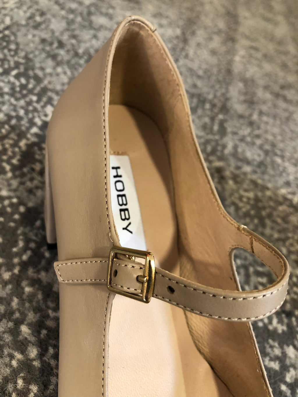 Merceditas(Mary Jane) de piel color visón “HOBBY”