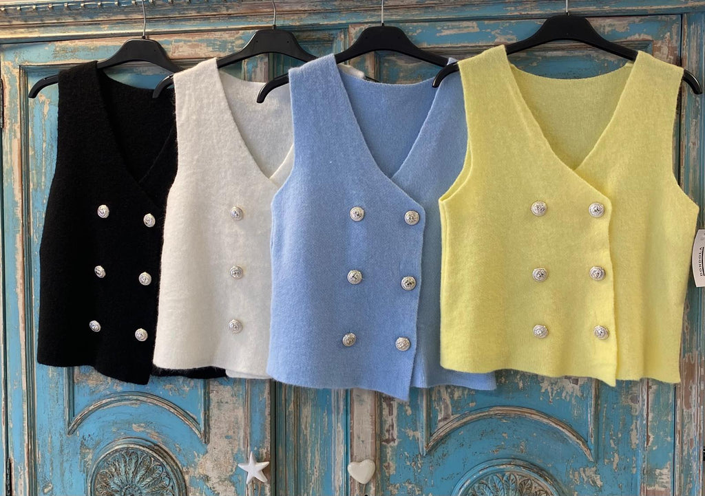 Chaleco corto punto doble botonadura DONDOLA