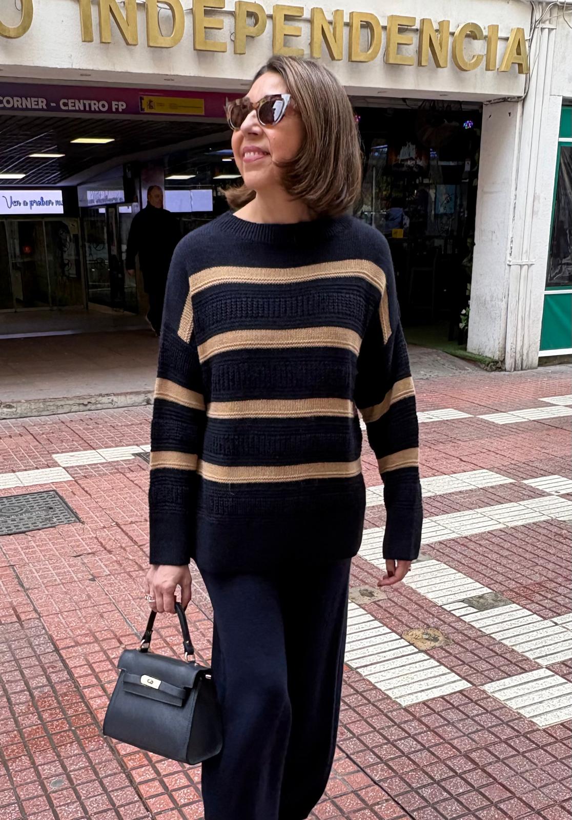 Jersey rayas ancho corte recto DONDOLA