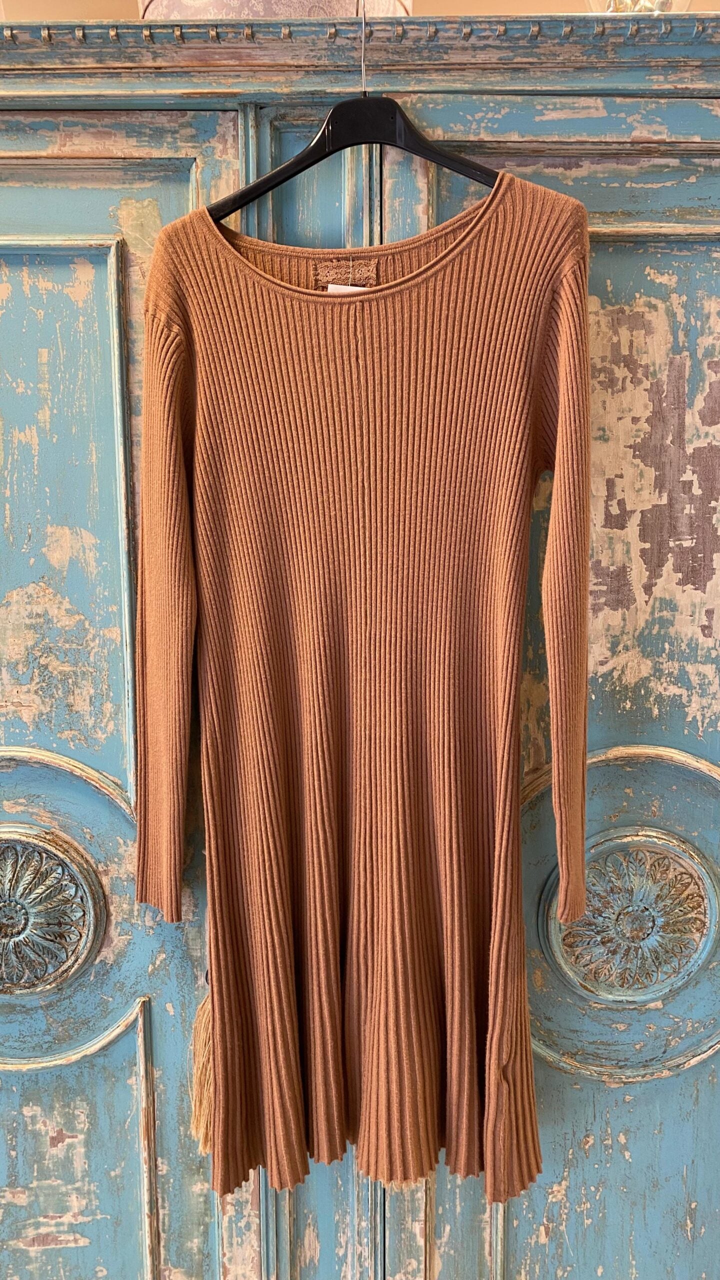 Vestido canalé camel DONDOLA
