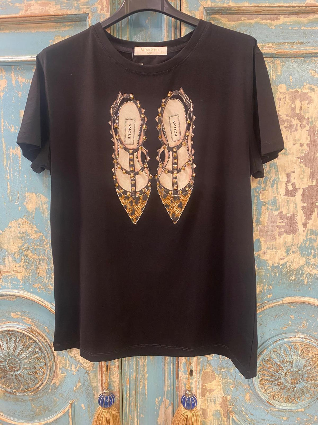 Camiseta algodón zapatos tachuelas DONDOLA