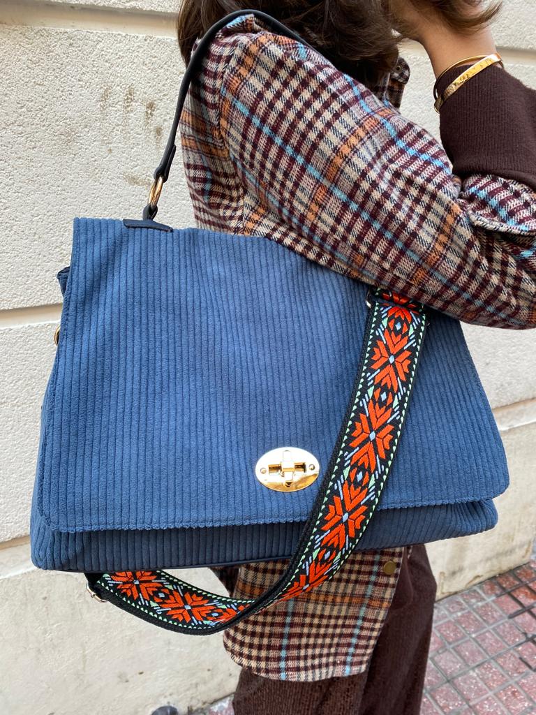 Bolso shopping de pana “Dondola”