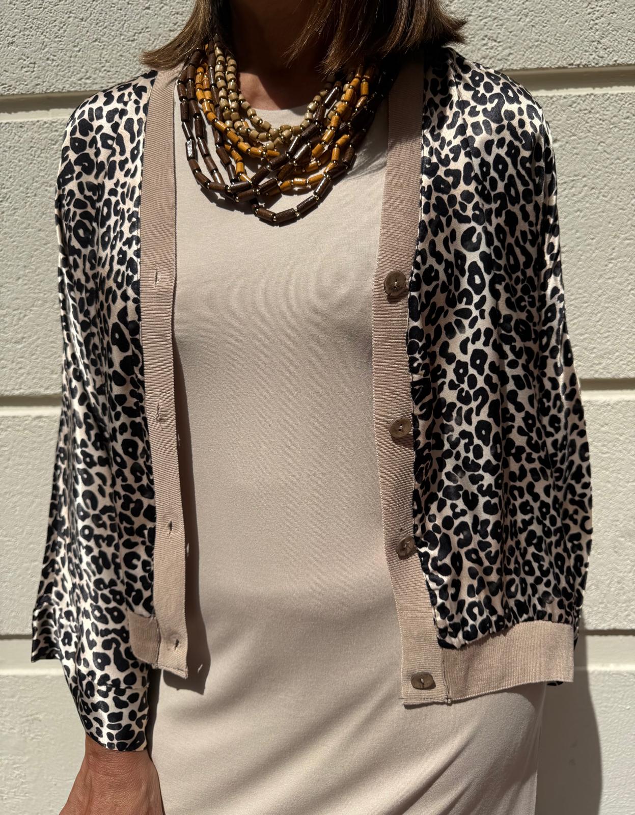 Bomber satinada animal print DONDOLA