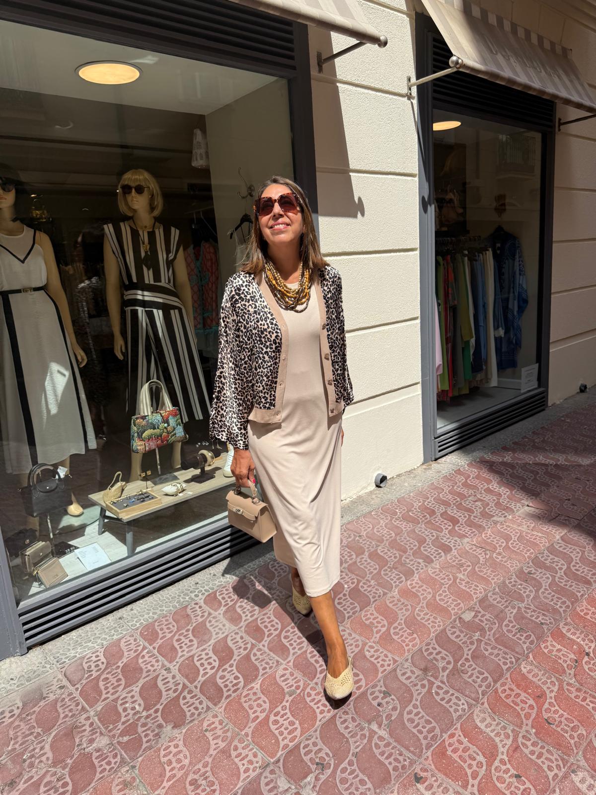 Bomber satinada animal print DONDOLA