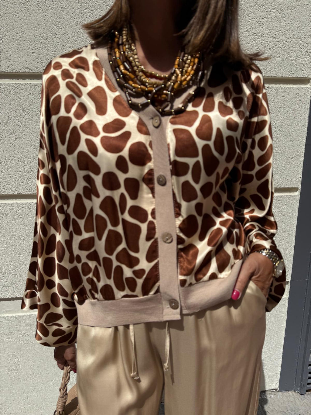 Bomber satinada giraffe  DONDOLA