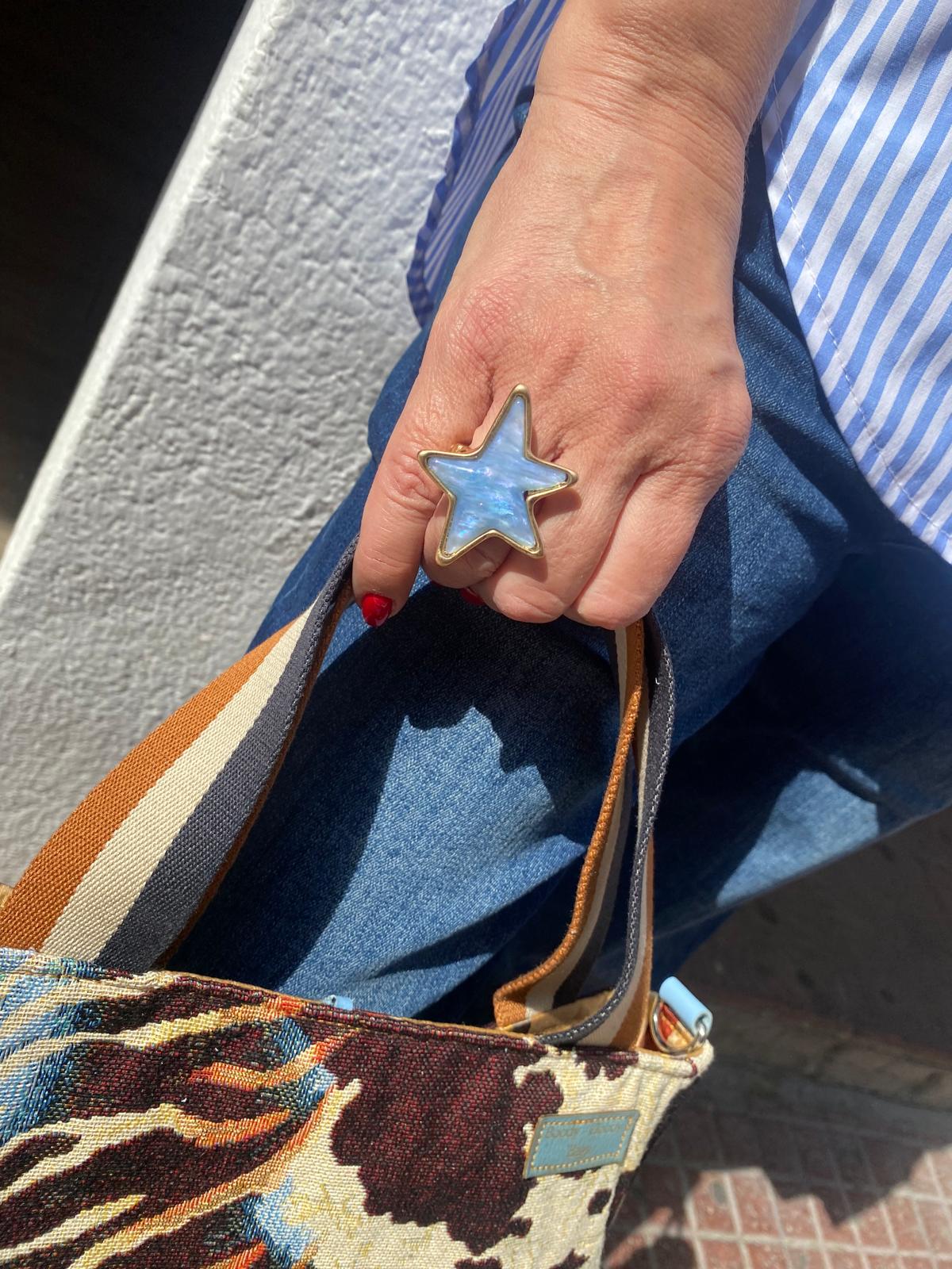 Anillo estrella esmaltado adaptable DONDOLA