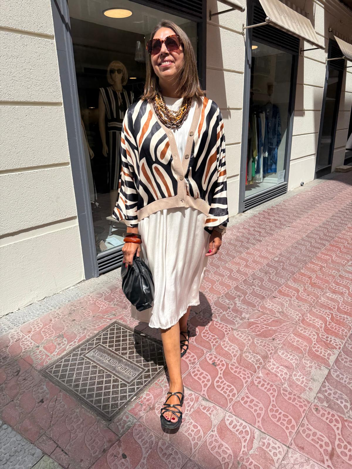 Bomber satinada cebra DONDOLA