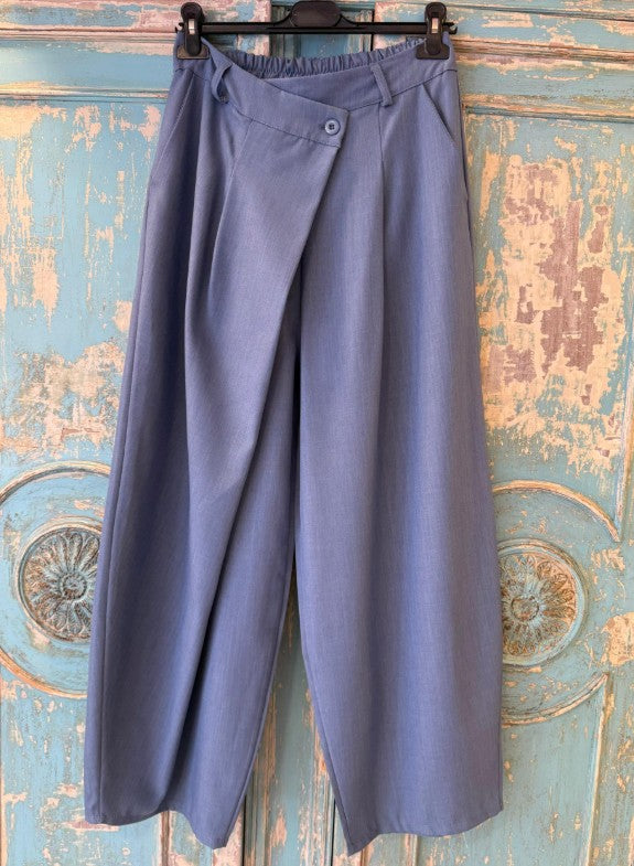 Pantalón Cruzado con Cintura Elástica