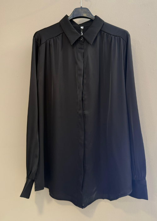 Camisa Pliegues Canesú Manga Larga