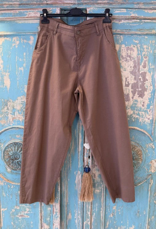 Pantalón Barrel Algodón Fino