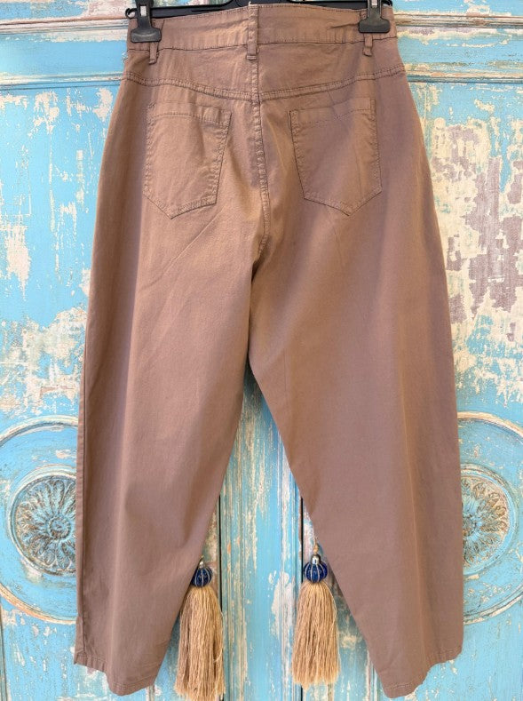 Pantalón Barrel Algodón Fino