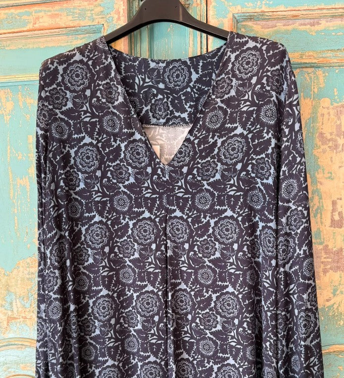 Vestido Floral Pinza Central