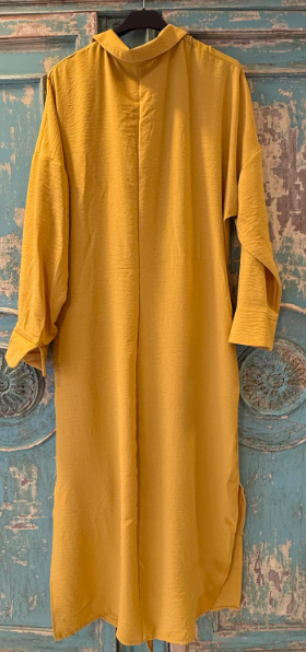 Vestido Camisero Con Nudo En Cintura