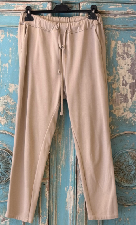 Pantalón Punto Roma Con Bolsillos