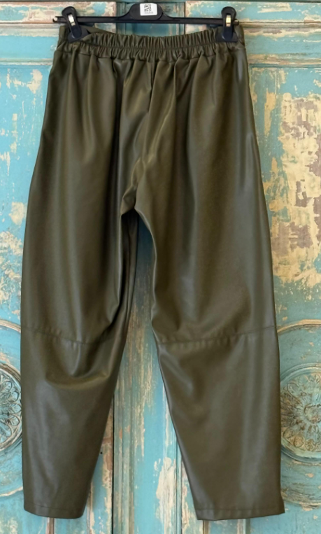 Pantalón Polipiel Cintura Elástica