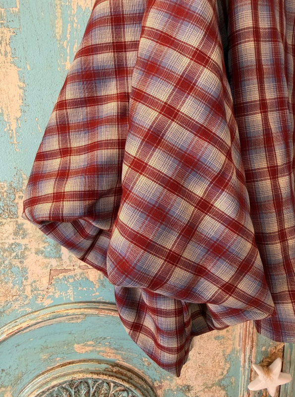 Camisa Cuadros Mangas Abullonadas