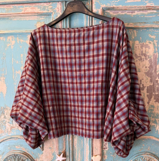 Camisa Cuadros Mangas Abullonadas