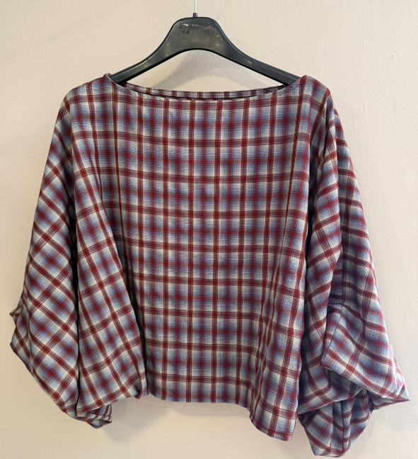 Camisa Cuadros Mangas Abullonadas